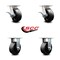 Service Caster 5 Inch Kingpinless Glass Filled Nylon Wheel Caster Brakes 2 Rigid SCC, 2PK SCC-KP30S520-GFNR-SLB-2-R-2 - alternate 3